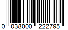 Barcode 0038000222795