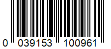 Barcode 0039153100961