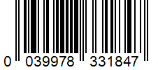 Barcode 0039978331847