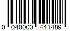 Barcode 0040000441489