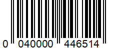 Barcode 0040000446514