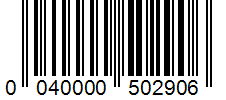 Barcode 0040000502906