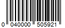 Barcode 0040000505921