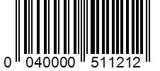 Barcode 0040000511212