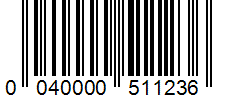 Barcode 0040000511236