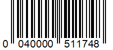 Barcode 0040000511748