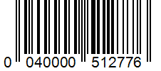 Barcode 0040000512776