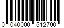 Barcode 0040000512790