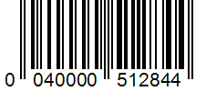 Barcode 0040000512844