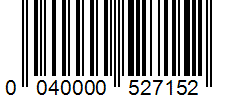 Barcode 0040000527152