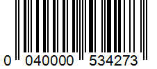 Barcode 0040000534273
