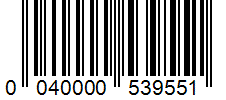 Barcode 0040000539551