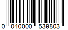 Barcode 0040000539803