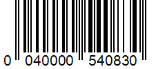 Barcode 0040000540830