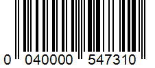 Barcode 0040000547310