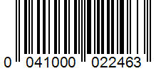 Barcode 0041000022463