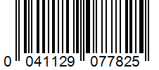 Barcode 0041129077825