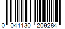 Barcode 0041130209284