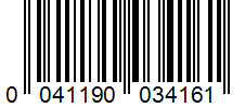 Barcode 0041190034161