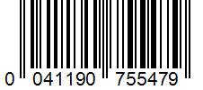 Barcode 0041190755479