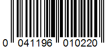 Barcode 0041196010220