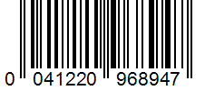 Barcode 0041220968947