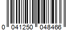 Barcode 0041250048466