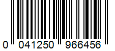 Barcode 0041250966456