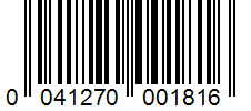 Barcode 0041270001816