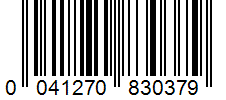Barcode 0041270830379
