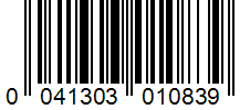 Barcode 0041303010839