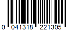 Barcode 0041318221305