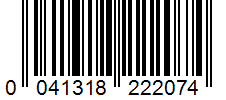 Barcode 0041318222074