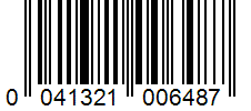 Barcode 0041321006487