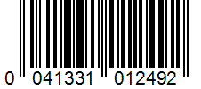 Barcode 0041331012492