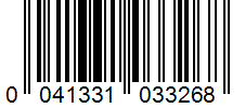 Barcode 0041331033268