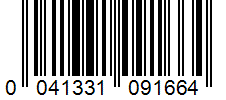 Barcode 0041331091664