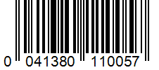 Barcode 0041380110057