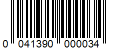 Barcode 0041390000034