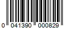 Barcode 0041390000829