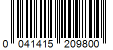 Barcode 0041415209800