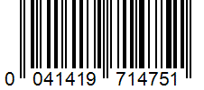Barcode 0041419714751