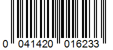 Barcode 0041420016233
