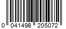 Barcode 0041498205072