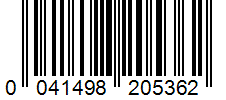 Barcode 0041498205362