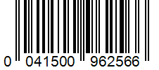 Barcode 0041500962566