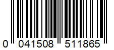 Barcode 0041508511865