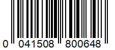 Barcode 0041508800648