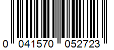 Barcode 0041570052723