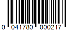 Barcode 0041780000217
